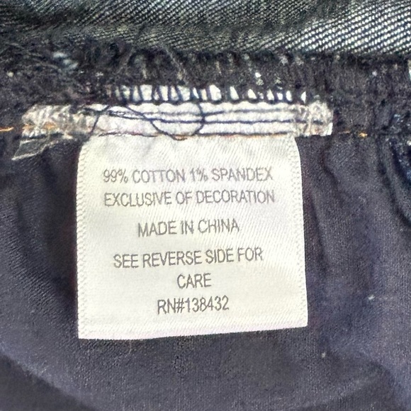 MODCLOTH Blue Dark Wash Bib Overall Jeans Shorts 1X - Picture 7 of 8